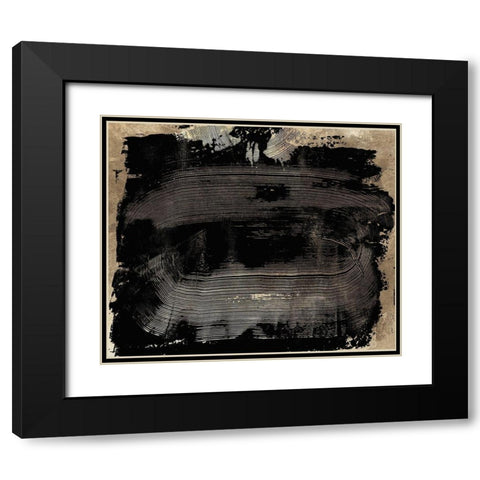 Spheroid  Black Modern Wood Framed Art Print with Double Matting by PI Studio