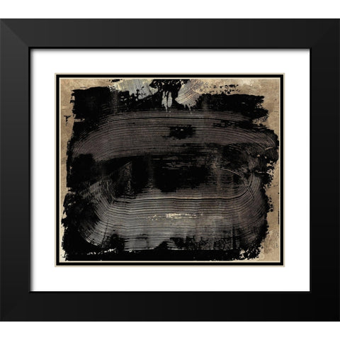 Spheroid  Black Modern Wood Framed Art Print with Double Matting by PI Studio