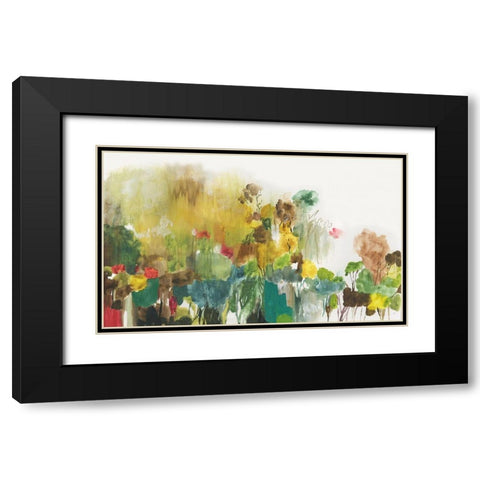 Spring Smell Black Modern Wood Framed Art Print with Double Matting by PI Studio