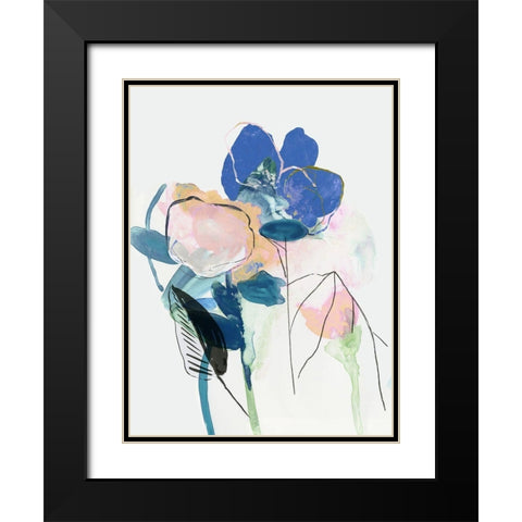 Fresh Flowers  Black Modern Wood Framed Art Print with Double Matting by PI Studio