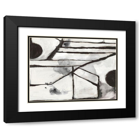 Ancient Pathways I Black Modern Wood Framed Art Print with Double Matting by PI Studio