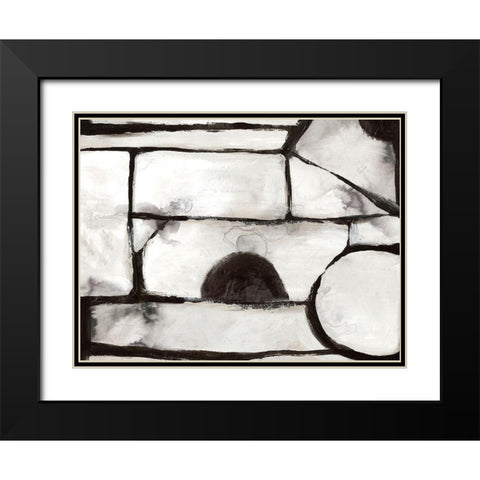 Ancient Pathways II Black Modern Wood Framed Art Print with Double Matting by PI Studio