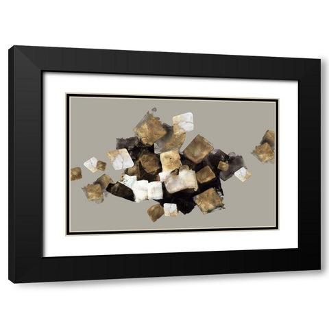 Marigolds Touch  Black Modern Wood Framed Art Print with Double Matting by PI Studio