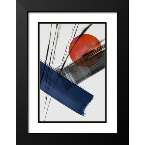 Red Sun Over Paradise II Black Modern Wood Framed Art Print with Double Matting by PI Studio