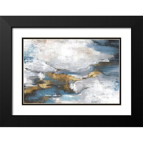 Revolving Motion III Black Modern Wood Framed Art Print with Double Matting by PI Studio