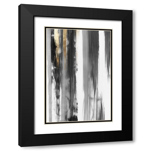Midas Touch I Black Modern Wood Framed Art Print with Double Matting by PI Studio