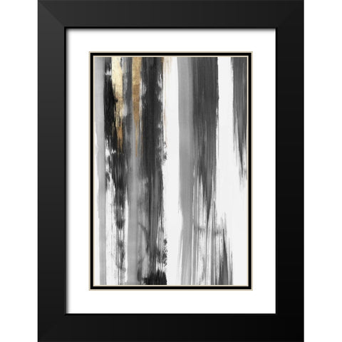 Midas Touch I Black Modern Wood Framed Art Print with Double Matting by PI Studio