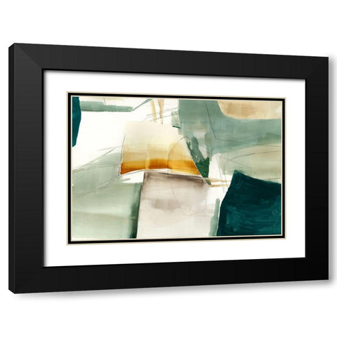 Urban Blueprint Black Modern Wood Framed Art Print with Double Matting by PI Studio