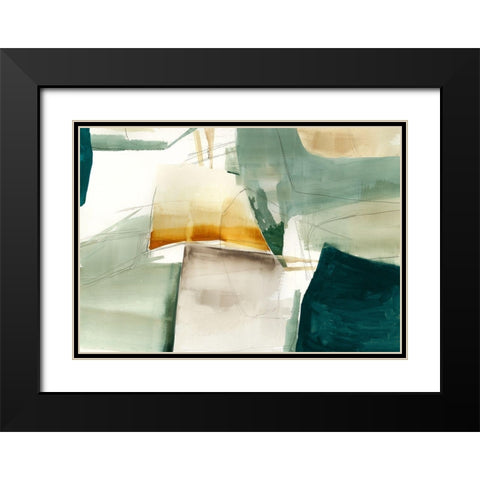 Urban Blueprint Black Modern Wood Framed Art Print with Double Matting by PI Studio