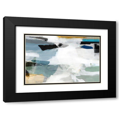 Brush Formation II Black Modern Wood Framed Art Print with Double Matting by PI Studio