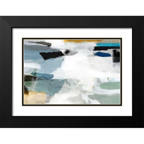 Brush Formation II Black Modern Wood Framed Art Print with Double Matting by PI Studio