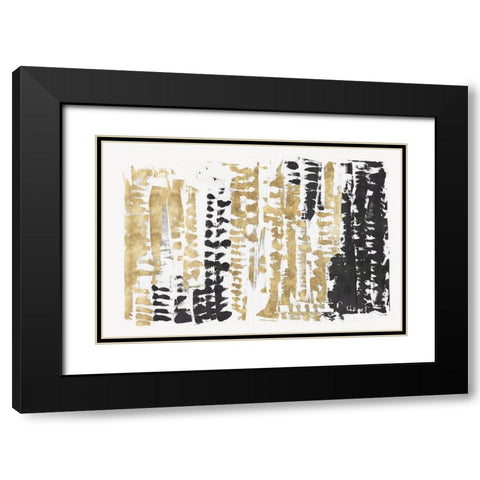 Aureate I  Black Modern Wood Framed Art Print with Double Matting by PI Studio