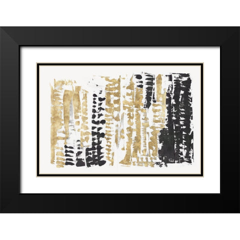 Aureate I  Black Modern Wood Framed Art Print with Double Matting by PI Studio