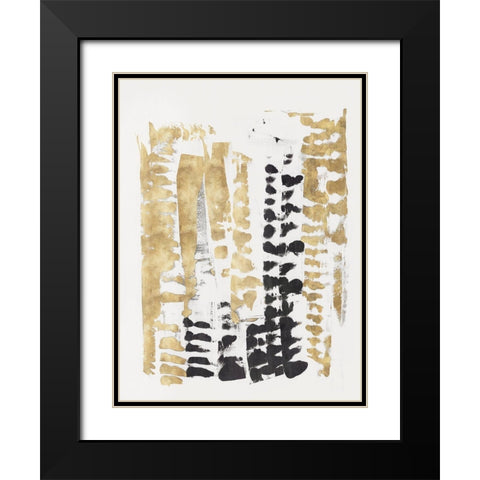 Aureate II Black Modern Wood Framed Art Print with Double Matting by PI Studio