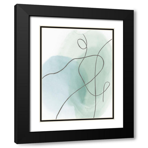 Follow Green I  Black Modern Wood Framed Art Print with Double Matting by PI Studio