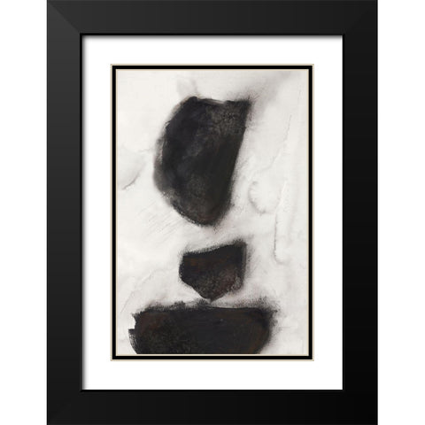 Elegant Contrast II Black Modern Wood Framed Art Print with Double Matting by PI Studio