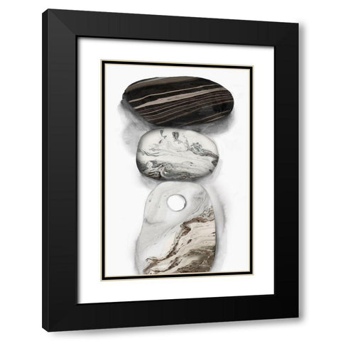 Majestic Rocks I  Black Modern Wood Framed Art Print with Double Matting by PI Studio
