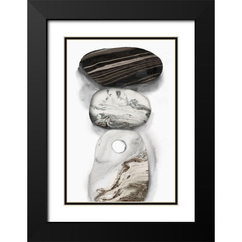 Majestic Rocks I  Black Modern Wood Framed Art Print with Double Matting by PI Studio