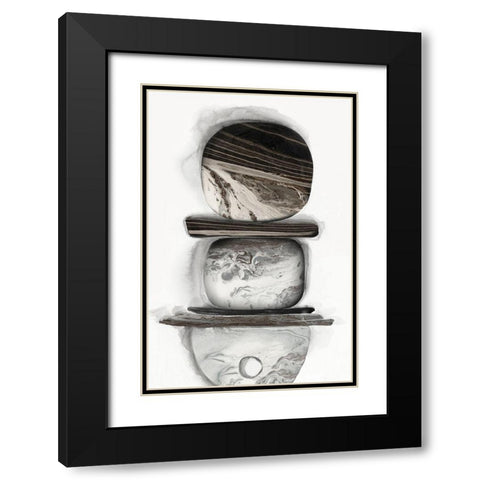 Majestic Rocks II Black Modern Wood Framed Art Print with Double Matting by PI Studio