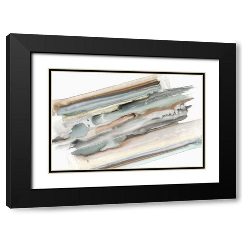 Stacks of Beauty  Black Modern Wood Framed Art Print with Double Matting by PI Studio