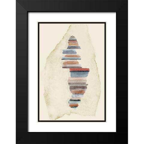 Jenga Fun II Black Modern Wood Framed Art Print with Double Matting by PI Studio