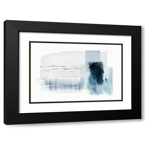 Sheets of Blue I  Black Modern Wood Framed Art Print with Double Matting by PI Studio