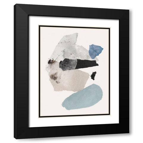 Pieces of Fun II Black Modern Wood Framed Art Print with Double Matting by PI Studio