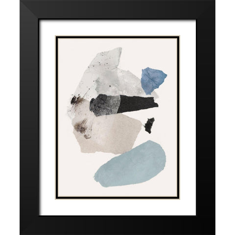 Pieces of Fun II Black Modern Wood Framed Art Print with Double Matting by PI Studio