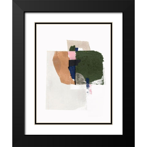 Patchwork Pieces I  Black Modern Wood Framed Art Print with Double Matting by PI Studio