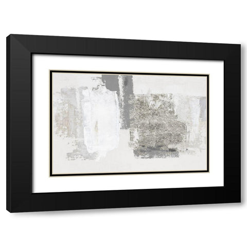 Silver Slate  Black Modern Wood Framed Art Print with Double Matting by PI Studio