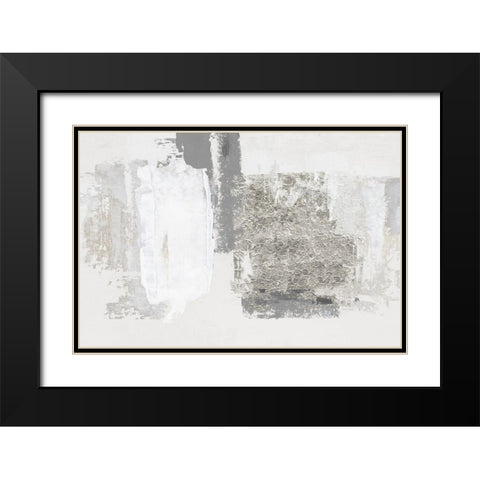 Silver Slate  Black Modern Wood Framed Art Print with Double Matting by PI Studio