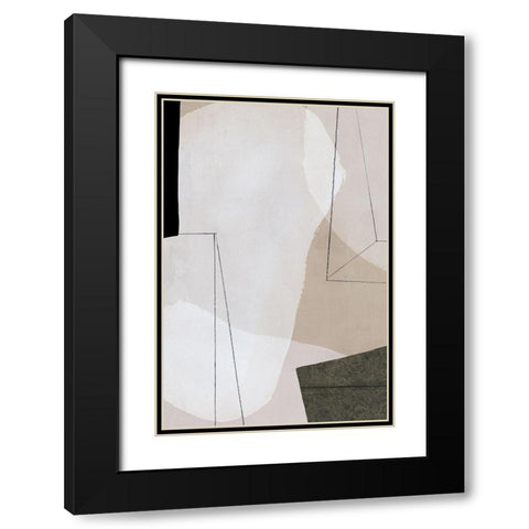Transparent I  Black Modern Wood Framed Art Print with Double Matting by PI Studio