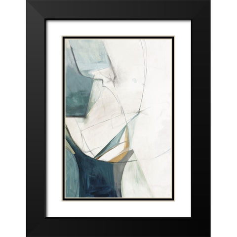 Merging I  Black Modern Wood Framed Art Print with Double Matting by PI Studio