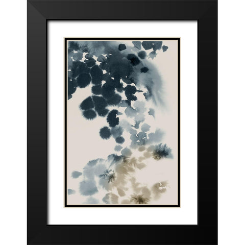 Emerald Azure I  Black Modern Wood Framed Art Print with Double Matting by PI Studio