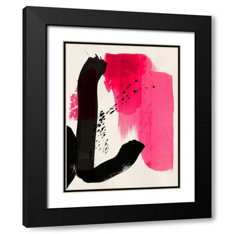 Bright Strokes I  Black Modern Wood Framed Art Print with Double Matting by PI Studio