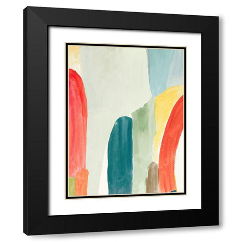 Colour Arch II Black Modern Wood Framed Art Print with Double Matting by PI Studio