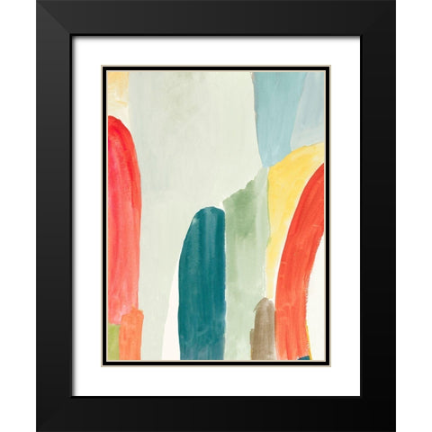 Colour Arch II Black Modern Wood Framed Art Print with Double Matting by PI Studio