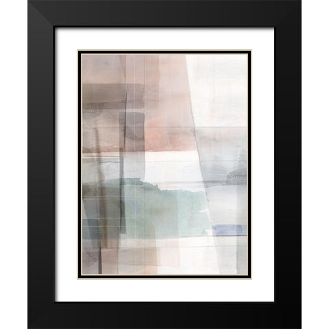 Soft Plaid II Black Modern Wood Framed Art Print with Double Matting by PI Studio