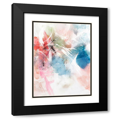 Soft Wash II Black Modern Wood Framed Art Print with Double Matting by PI Studio