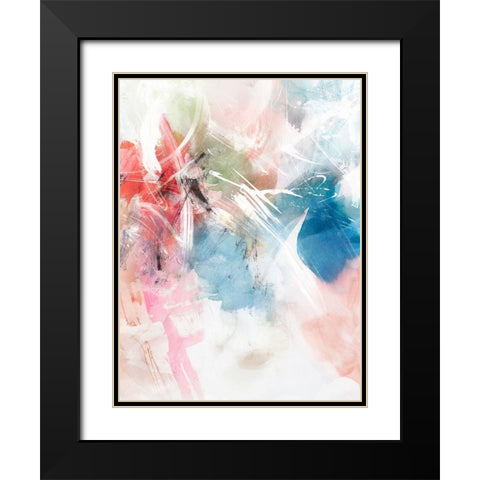 Soft Wash II Black Modern Wood Framed Art Print with Double Matting by PI Studio