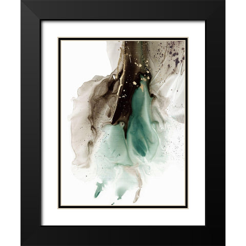 Green Flight I  Black Modern Wood Framed Art Print with Double Matting by PI Studio