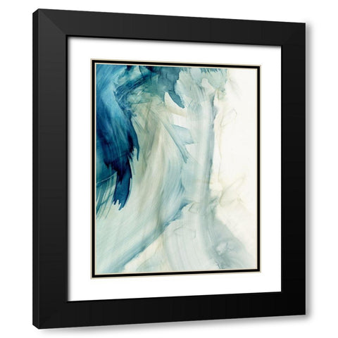 Blue Implosion II  Black Modern Wood Framed Art Print with Double Matting by PI Studio