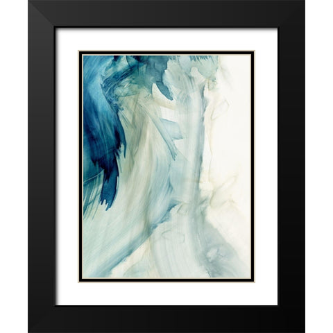 Blue Implosion II  Black Modern Wood Framed Art Print with Double Matting by PI Studio