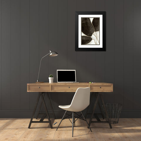 Leaves Like I  Black Modern Wood Framed Art Print with Double Matting by PI Studio