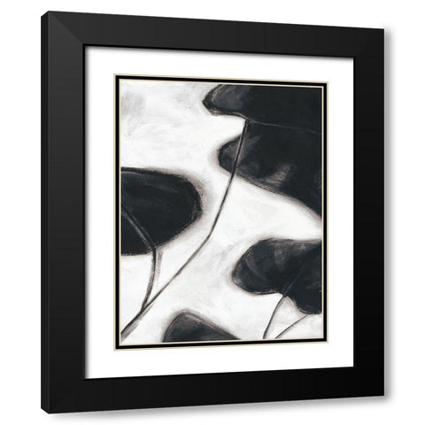 Tropical Plants  Black Modern Wood Framed Art Print with Double Matting by PI Studio