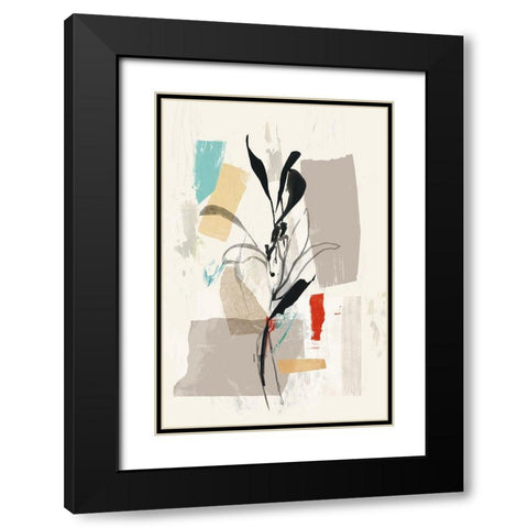 Simple Flower II  Black Modern Wood Framed Art Print with Double Matting by PI Studio