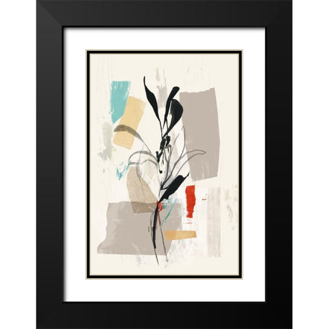 Simple Flower II  Black Modern Wood Framed Art Print with Double Matting by PI Studio