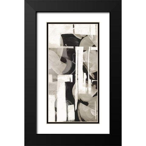 Puzzle Pieces I  Black Modern Wood Framed Art Print with Double Matting by PI Studio