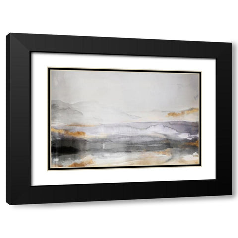 Misty Lagoon  Black Modern Wood Framed Art Print with Double Matting by PI Studio