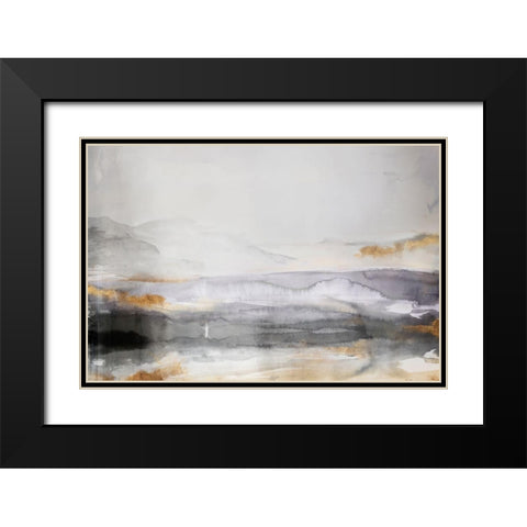 Misty Lagoon  Black Modern Wood Framed Art Print with Double Matting by PI Studio